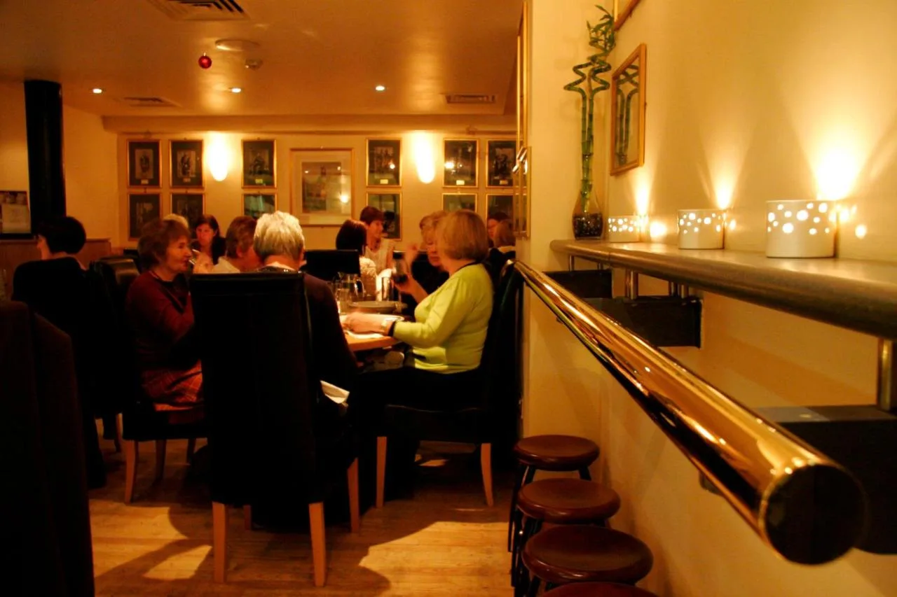 Candle-lit restaurant